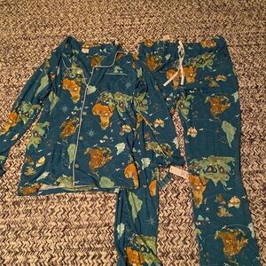 Mens BedHead  World Map Pajama Set sz LXT new